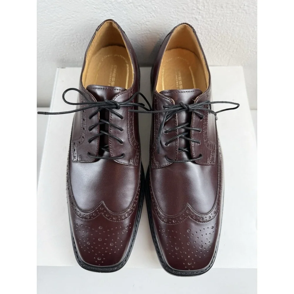 Vintage Y2K Rockport DresSports Mens Burgundy Leather Wingtip Oxford Shoes 10W